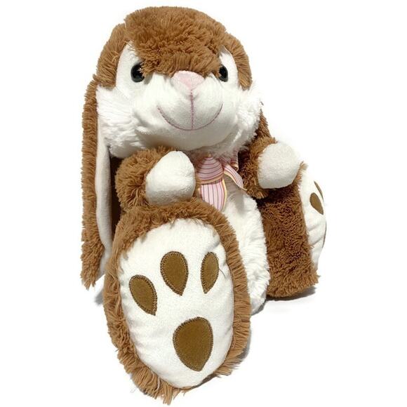Dan Dee Other - Dan Dee Bunny Rabbit Plush 14" Tall Sitting Brown With White Accent